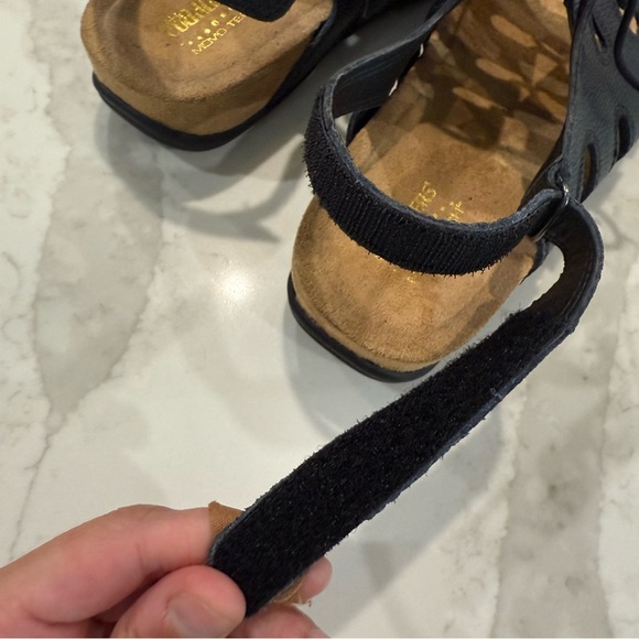 Cobbie Cuddlers Lace Up Leather Sandals Women’s 9 Black Comfort Insole Casual - Picture 9 of 10